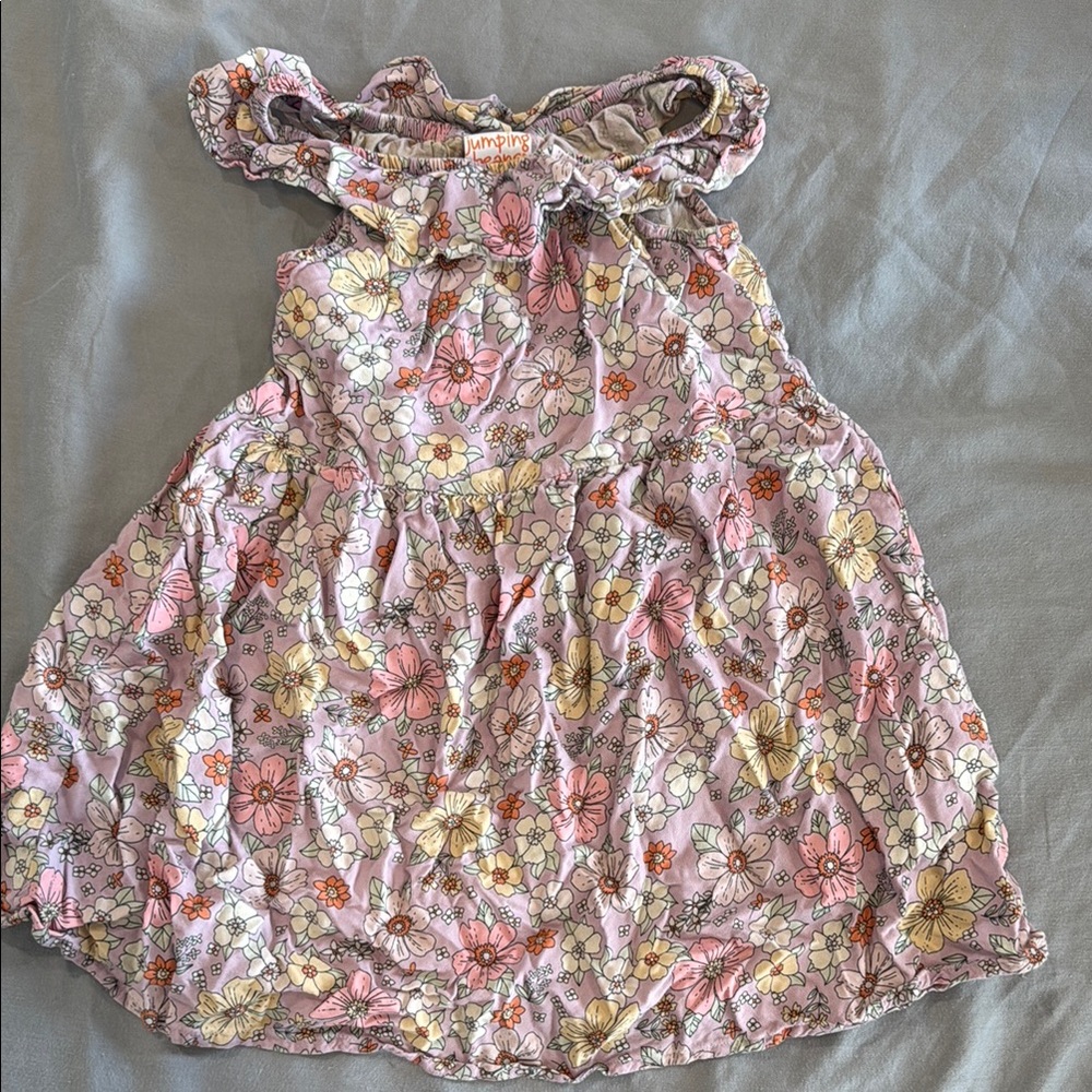 Floral Kids Dress - Purple, Pink and Yellow